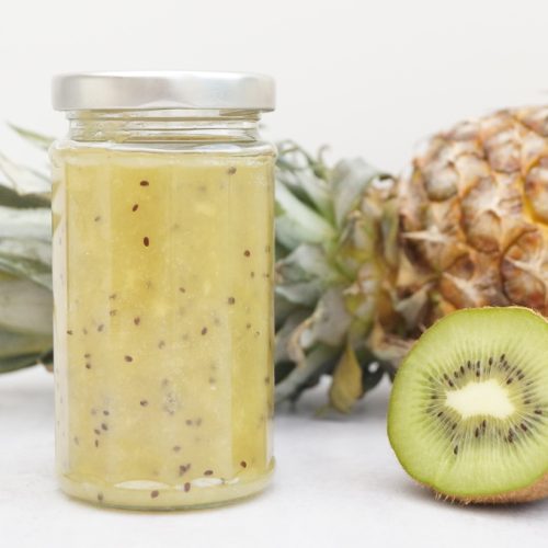 low FODMAP arme confituur ananas kiwi