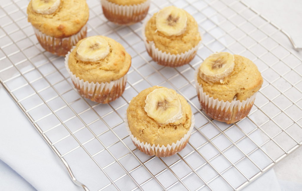 Pindakaas banaan muffins low FODMAP Pindakaas banaan muffins low FODMAP snack